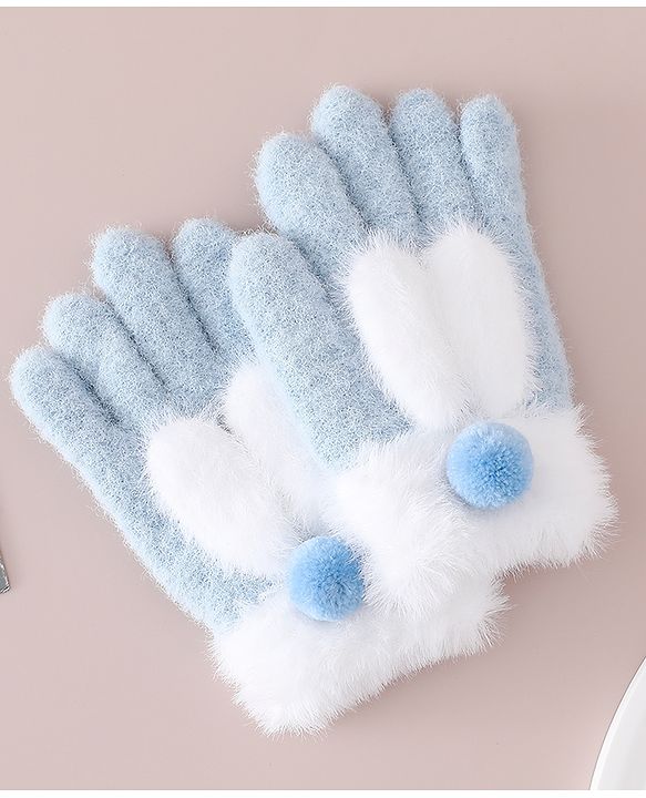 Babyhug Gloves with Pom Pom - Grey