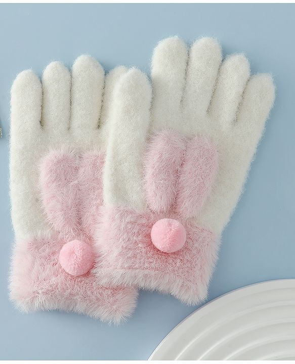 Babyhug Gloves with Pom Pom - Grey