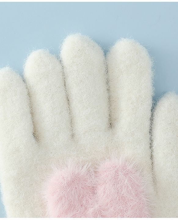 Babyhug Gloves with Pom Pom - Grey