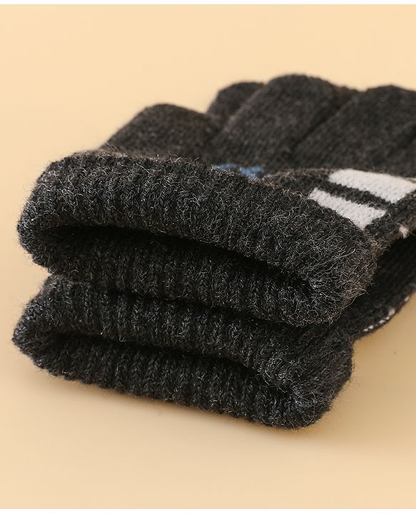 Babyhug Gloves with Box Design - Khaki