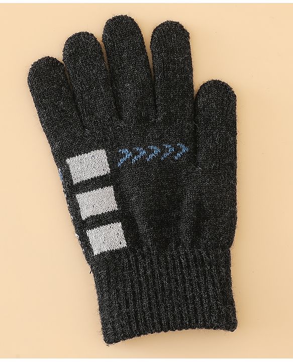 Babyhug Gloves with Box Design - Khaki