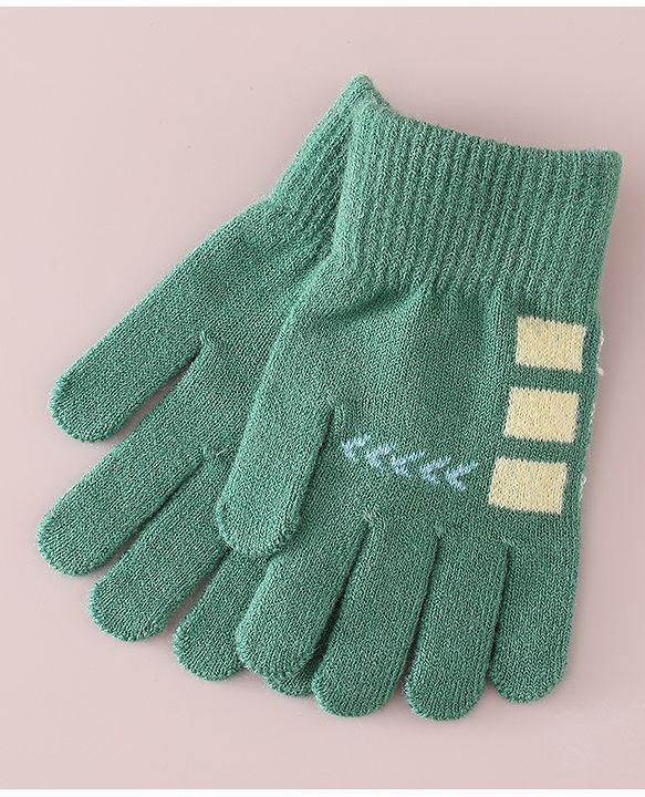 Babyhug Gloves with Box Design - Khaki