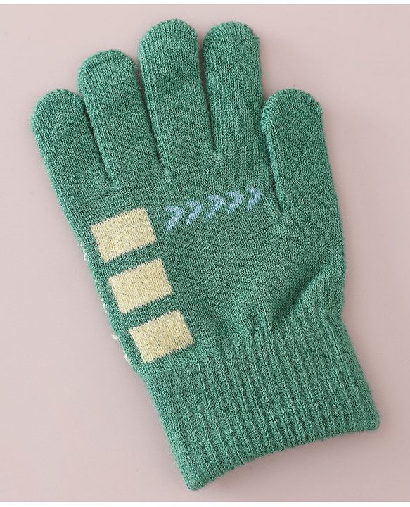 Babyhug Gloves with Box Design - Khaki
