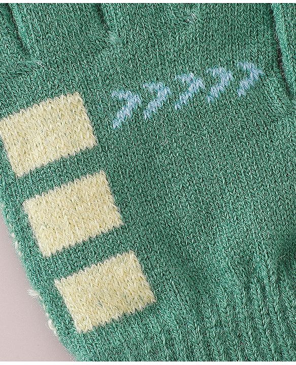Babyhug Gloves with Box Design - Khaki