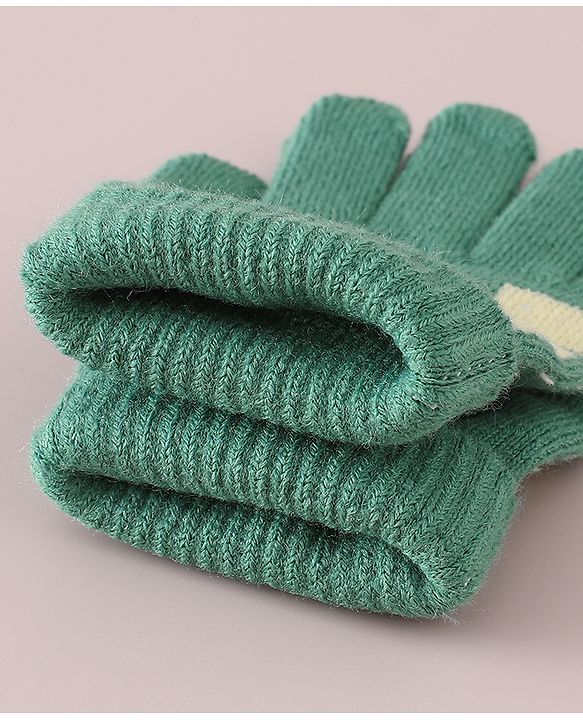 Babyhug Gloves with Box Design - Khaki