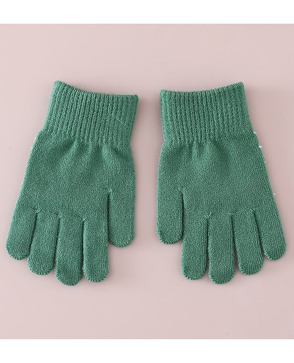Babyhug Gloves with Box Design - Khaki