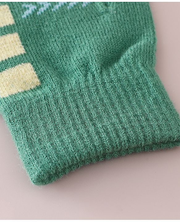 Babyhug Gloves with Box Design - Khaki