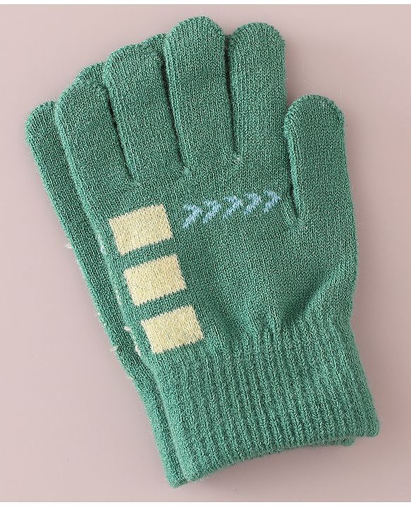 Babyhug Gloves with Box Design - Khaki