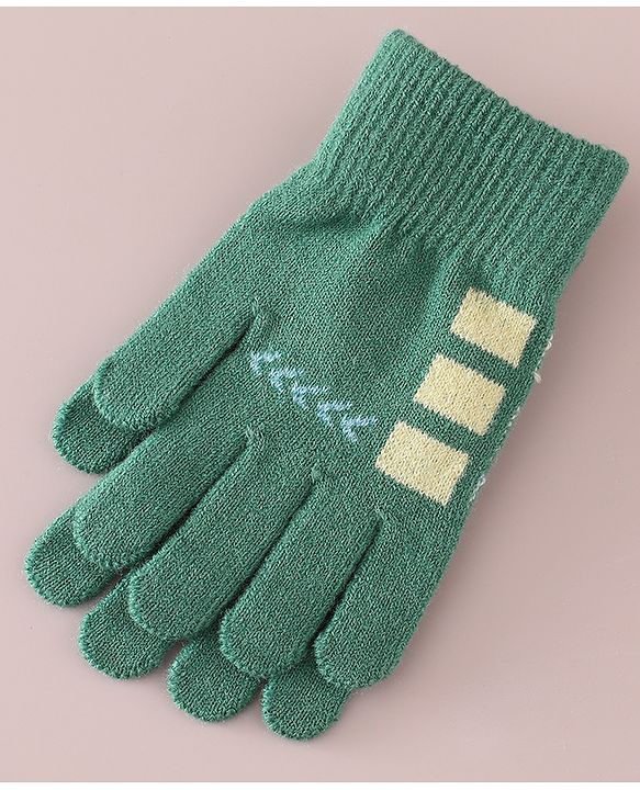 Babyhug Gloves with Box Design - Khaki