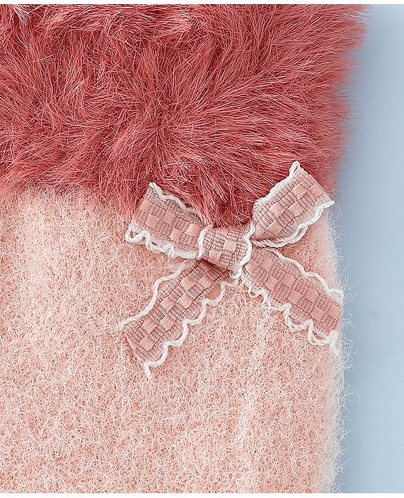 Babyhug Gloves With Bow Applique - PInk