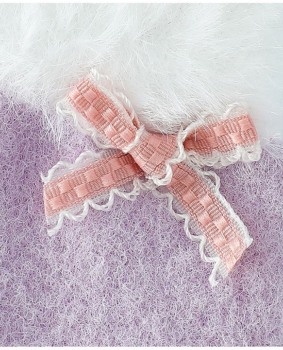 Babyhug Gloves With Bow Applique - PInk