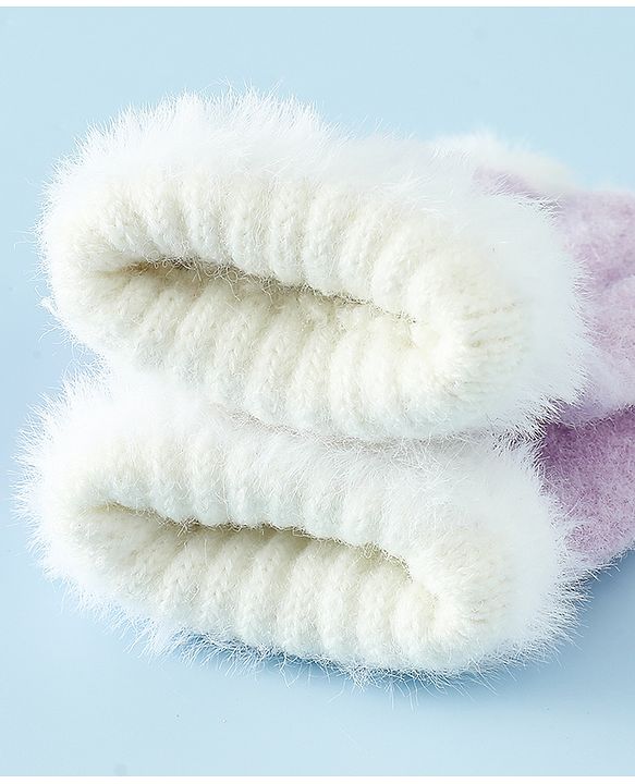 Babyhug Gloves With Bow Applique - PInk