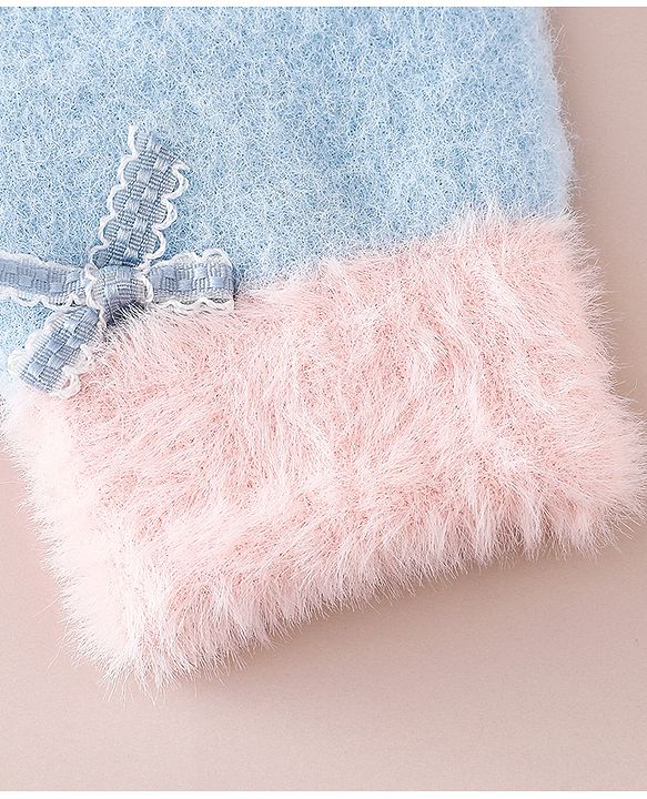 Babyhug Gloves With Bow Applique - PInk