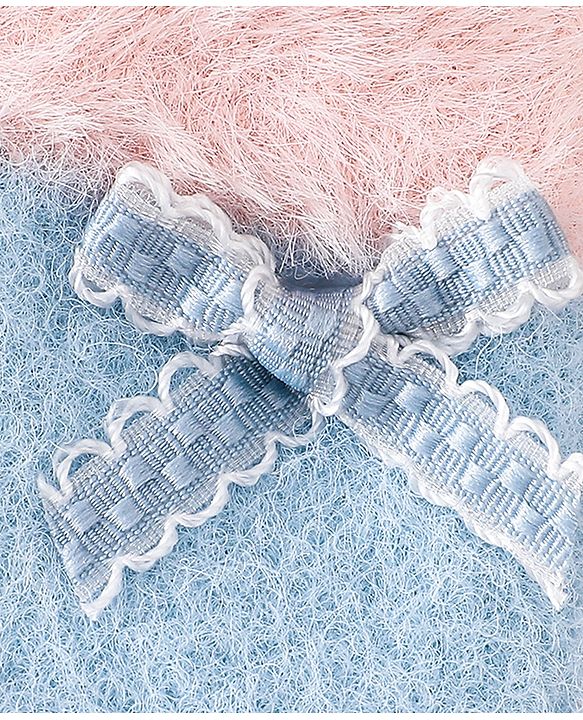 Babyhug Gloves With Bow Applique - PInk
