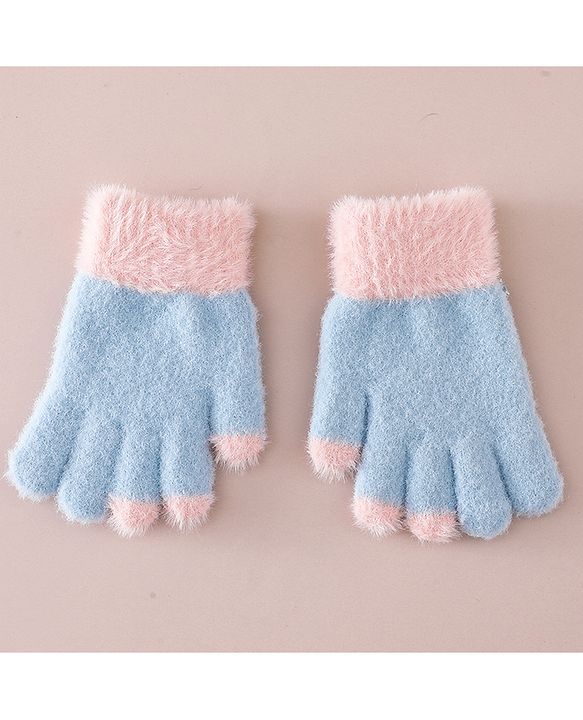 Babyhug Gloves With Bow Applique - PInk