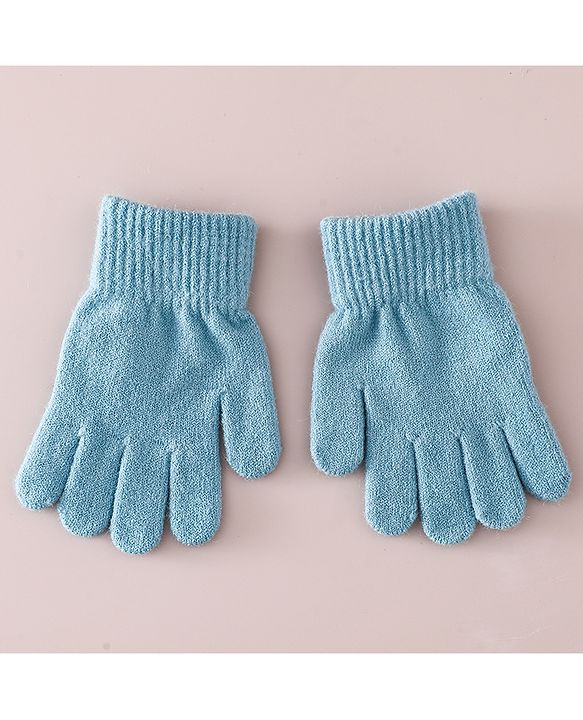 Babyhug Gloves With Football Applique - Blue