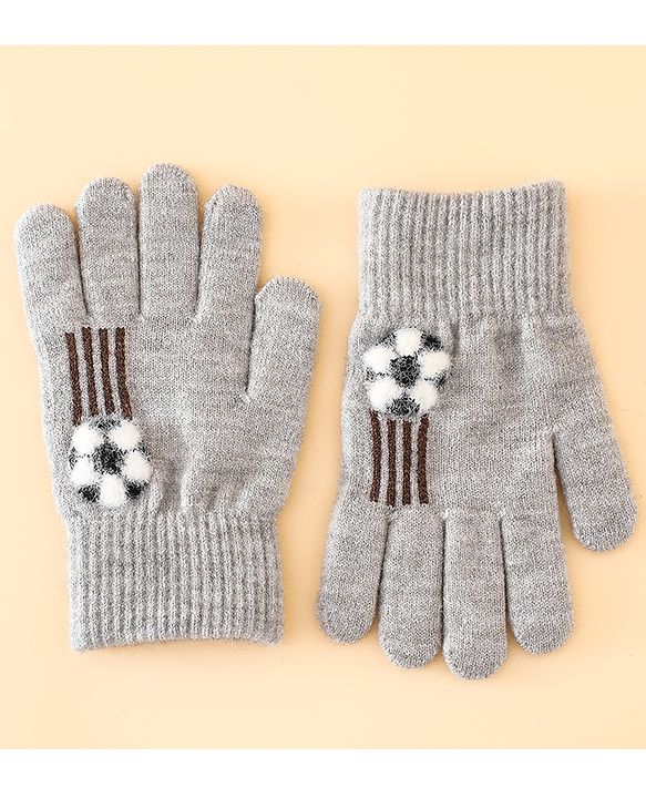 Babyhug Gloves With Football Applique - Blue