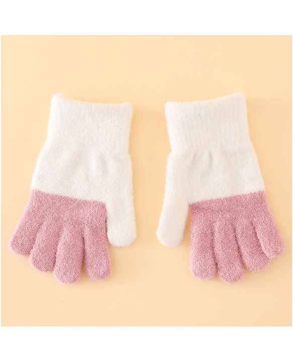 Babyhug Gloves With Cat Design - Pink