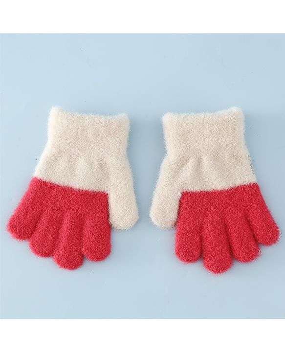 Babyhug Gloves With Cat Design - Pink