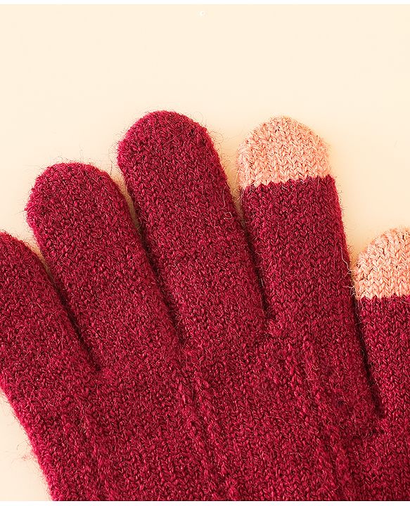Babyhug Gloves With Cable Knit Design - Blue