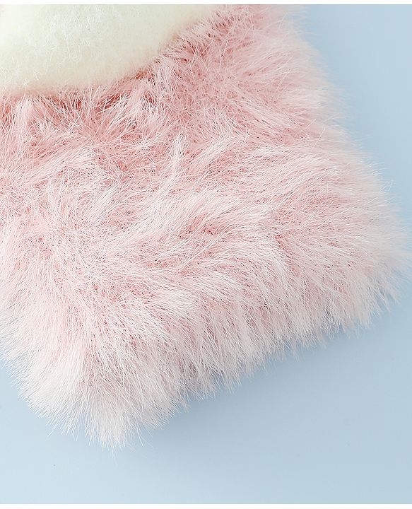 Babyhug Gloves With Paw Applique - Pink