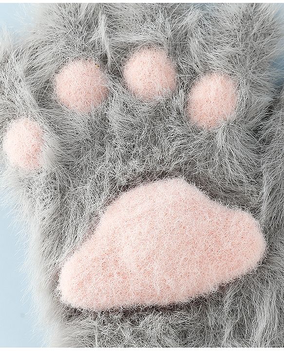 Babyhug Gloves With Paw Applique - Pink
