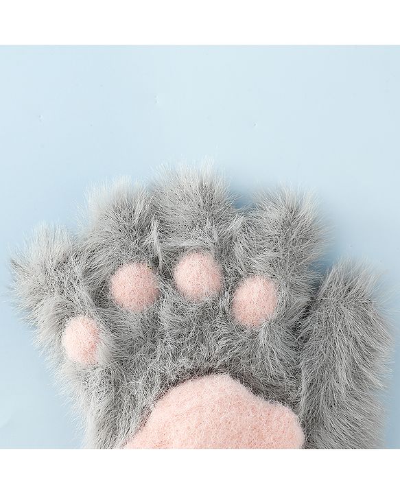 Babyhug Gloves With Paw Applique - Pink