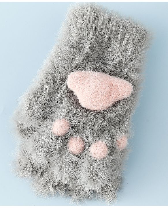 Babyhug Gloves With Paw Applique - Pink