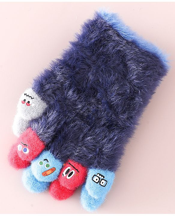 Babyhug Gloves with Cartoon Design - Purple