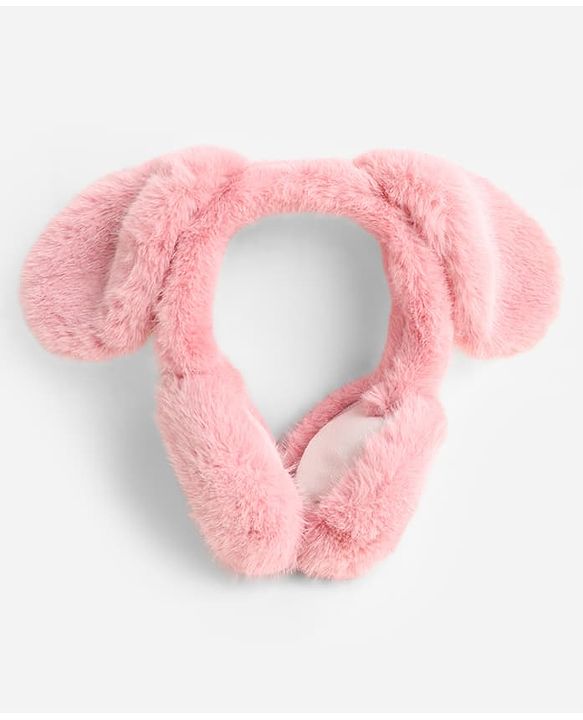 Babyhug Ear Muffs WIth Ear Applique - PInk