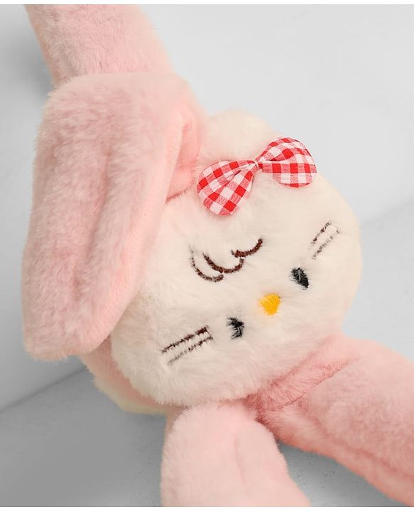 Babyhug Ear Muffs With Cat Applique - Pink