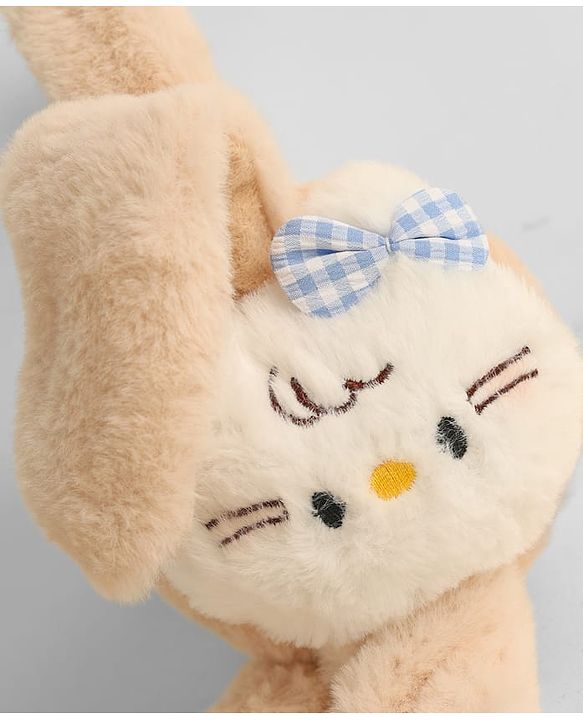 Babyhug Ear Muffs With Cat Applique - Pink
