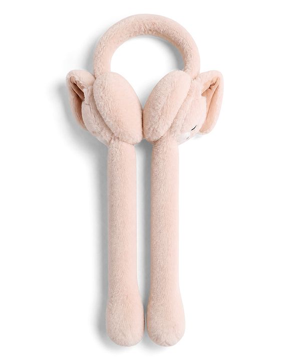Babyhug Ear Muffs With Cat Applique in Beige