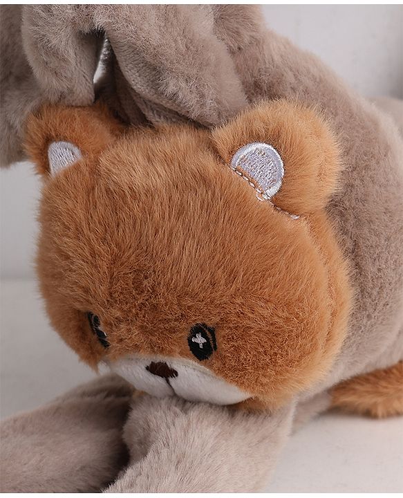 Babyhug Ear Muffs With Cat Applique in Beige