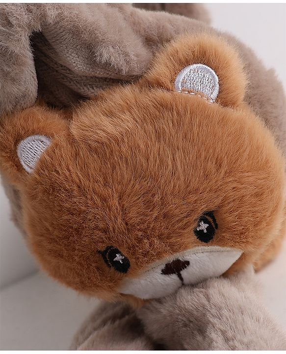 Babyhug Ear Muffs With Cat Applique in Beige