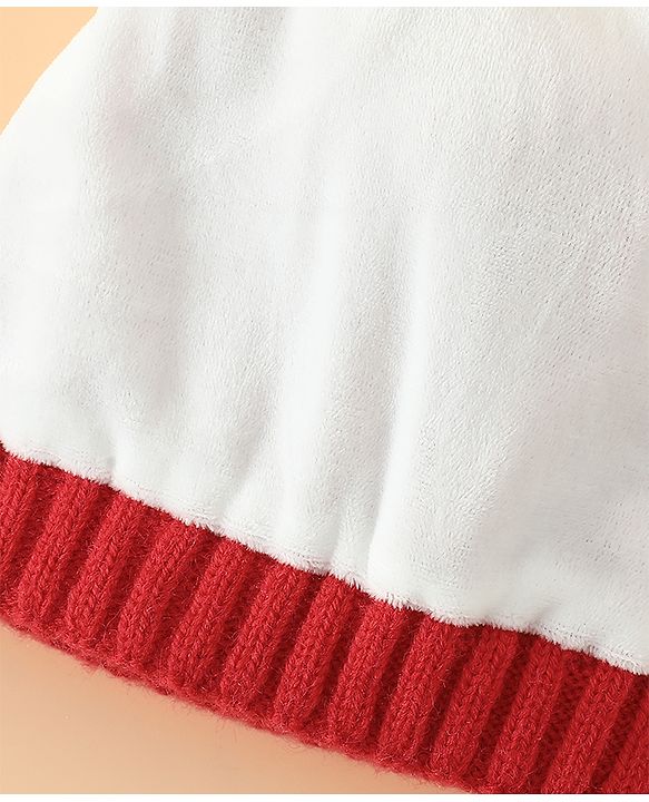 Babyhug Woollen Cap With Pom Pom Brown - Diameter 15 cm