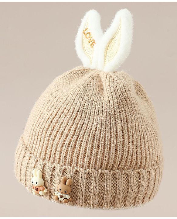 Babyhug Woollen Cap with beanie in Yellow - Diameter 16.5 cm