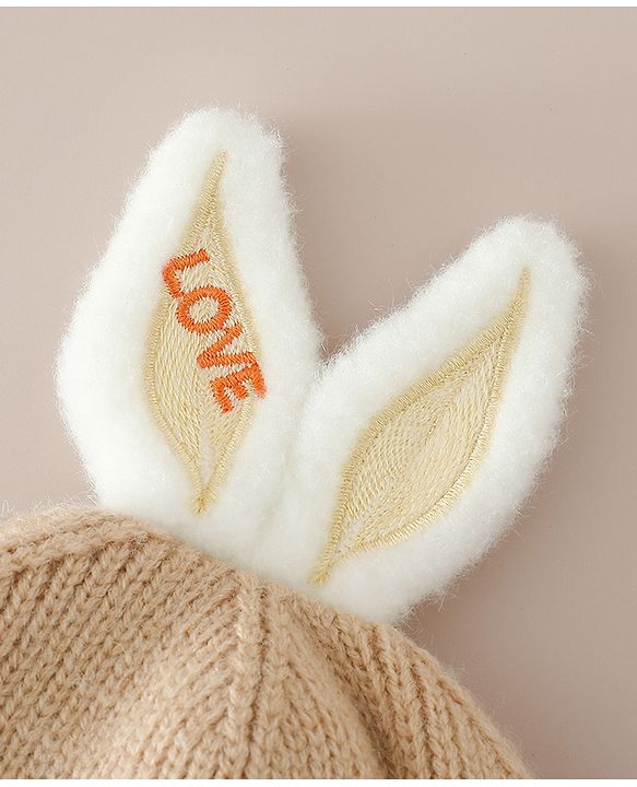 Babyhug Woollen Cap with beanie in Yellow - Diameter 16.5 cm