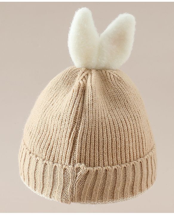 Babyhug Woollen Cap with beanie in Yellow - Diameter 16.5 cm
