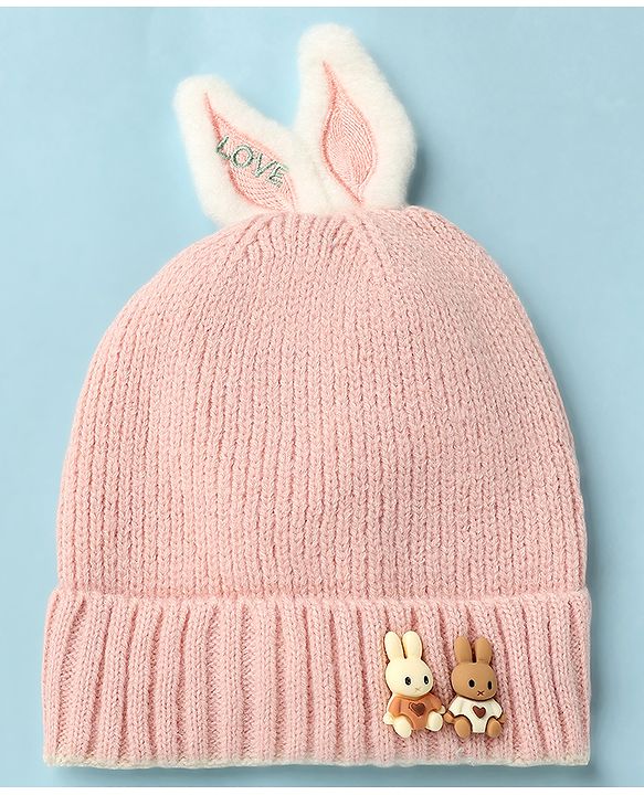 Babyhug Woollen Cap with beanie in Yellow - Diameter 16.5 cm