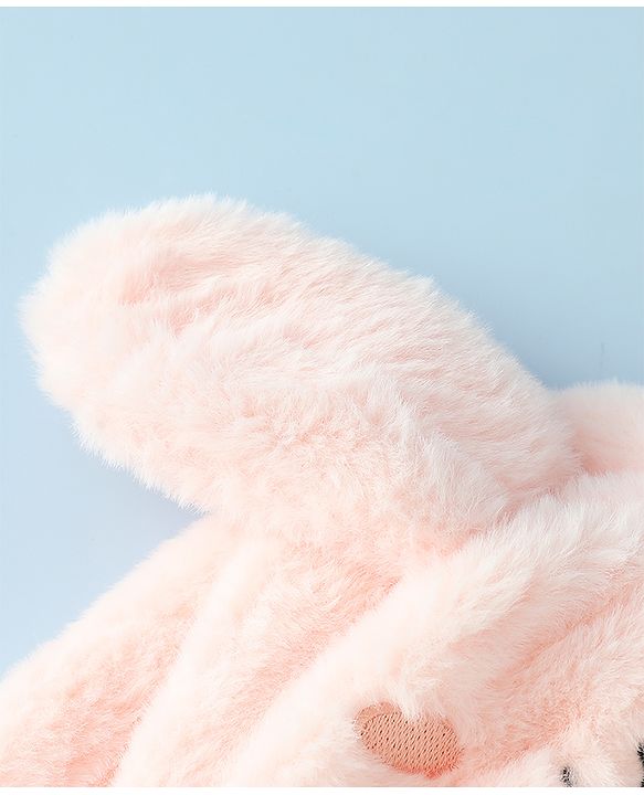 Babyhug Woollen Cap with Knot & Ear in Pink - Diameter 33 cm