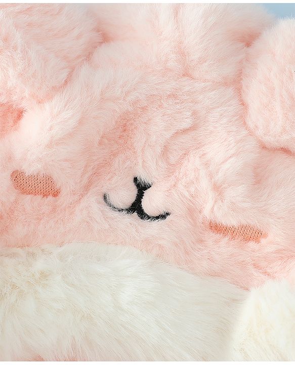 Babyhug Woollen Cap with Knot & Ear in Pink - Diameter 33 cm