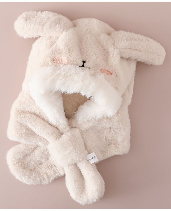 Babyhug Woollen Cap with Knot & Ear in Pink - Diameter 33 cm