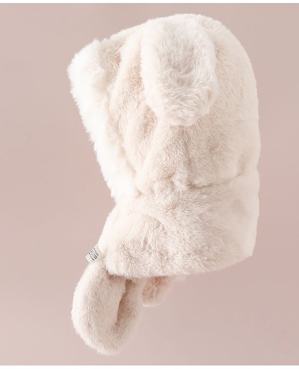Babyhug Woollen Cap with Knot & Ear in Pink - Diameter 33 cm