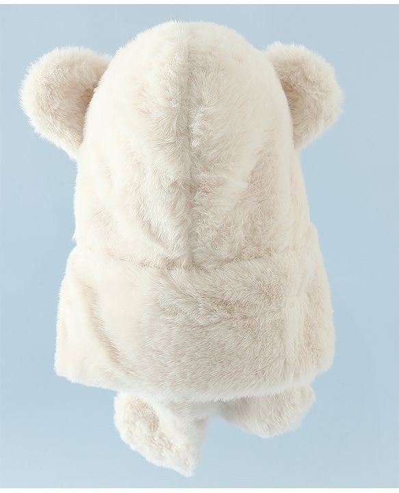 Babyhug Woollen Cap with Bear Ear & Knot Pink - Diameter 33 cm
