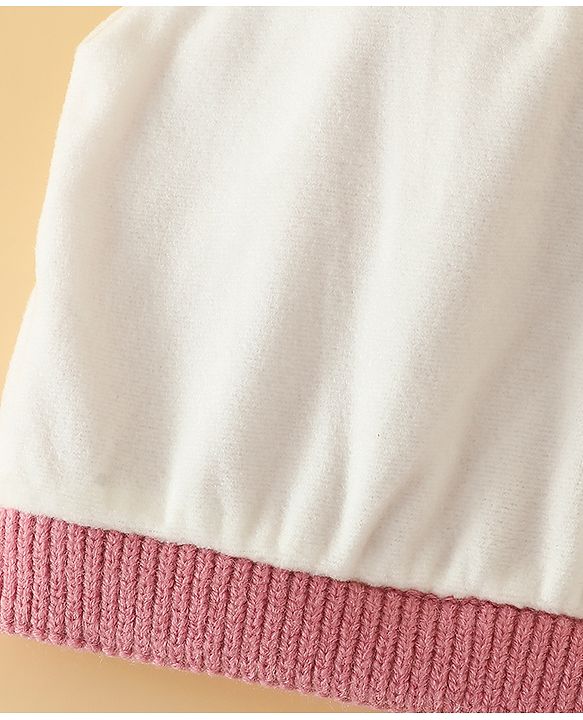 Pine Kids Solid Woollen Cap & Muffler Pink-Diameter 19 cm