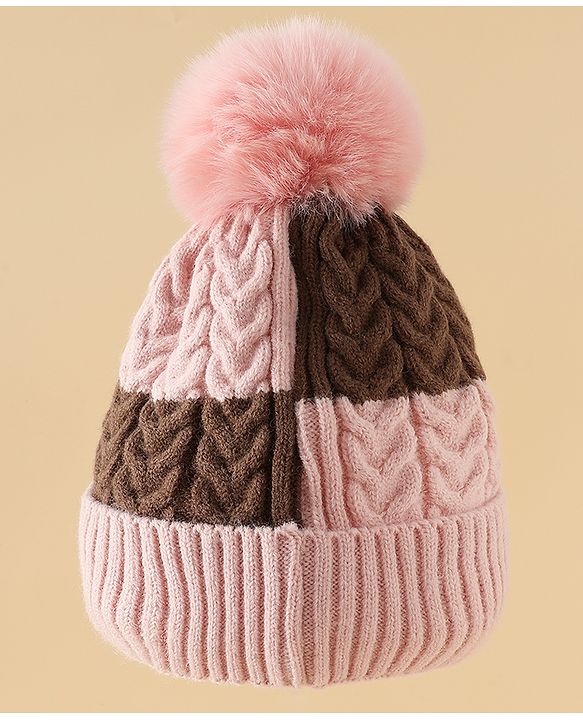 Babyhug Woollen Cap & Muffler With Bear Applique in Red -Diameter 17.5 cm