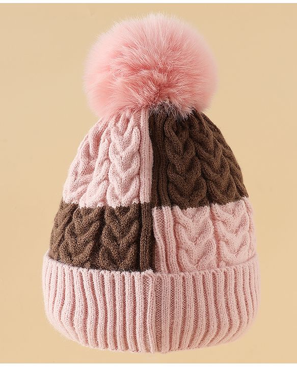 Babyhug Woollen Cap & Muffler With Bear Applique in Red -Diameter 17.5 cm