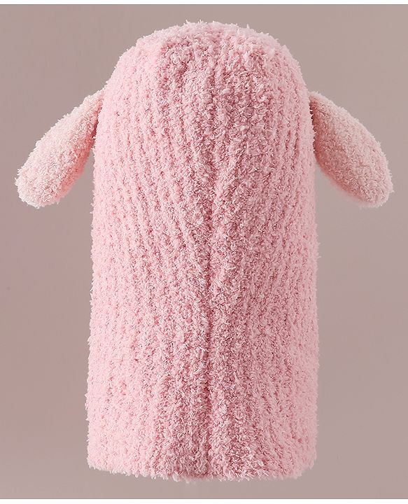 Babyhug Monkey Cap with Ear Applique Pink - Diameter 24 cm