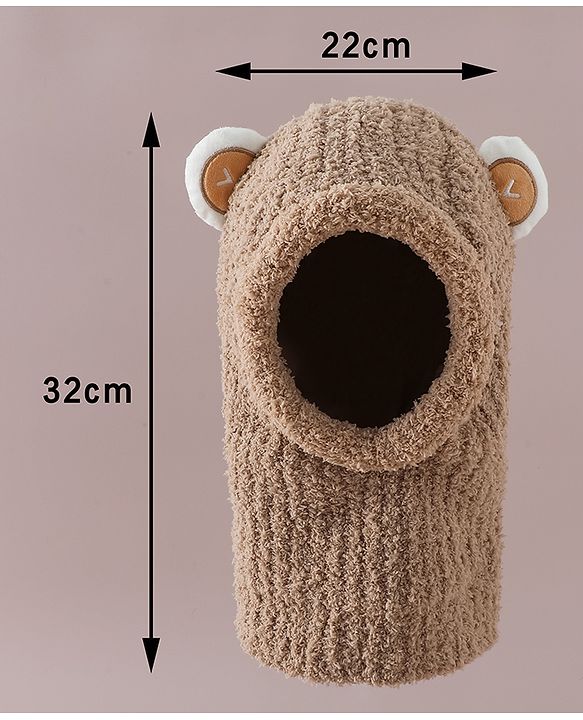 Babyhug Monkey Cap with Ear Applique Pink - Diameter 24 cm
